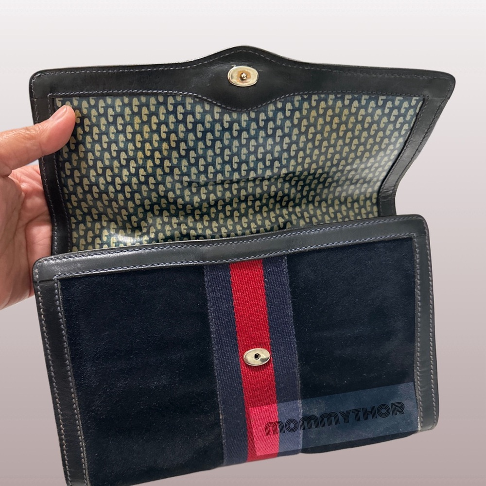 GUCCI Suede Sherry line Clutch - Picture 4 of 8